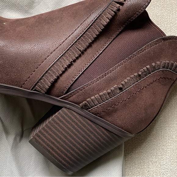 MIA “Carroll” Heeled Pull-On Bootie chocolate brown 9.5 - Picture 7 of 11